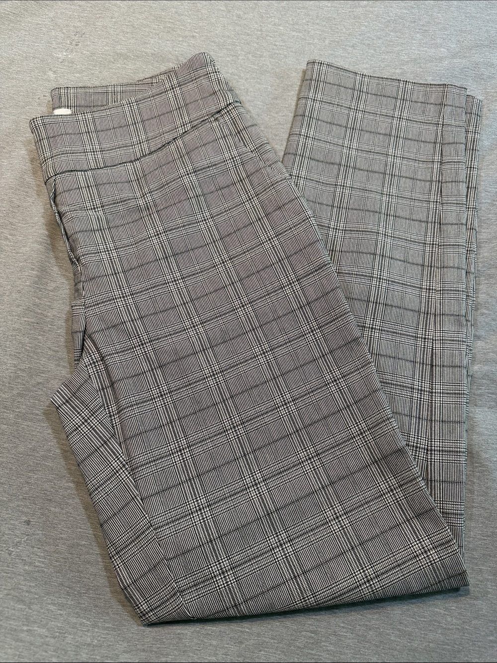 Men's Gray Plaid Dress Pants